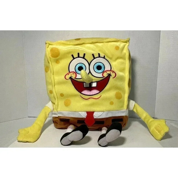 Nickelodeon Other - Nickelodeon SpongeBob SquarePants 15” Plush Smiling Yellow 2012 Soft Stuffed Toy